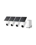 eufy Security SoloCam E42 4-Cam Kit (HomeBase S380), 4K Security Camera Wireless Outdoor, Solar Powered, AI Motion Tracking, Strobe Light, Pan & Tilt, Facial Recognition, Local Storage Up to 16 TB