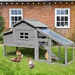 Chicken Coop 69" Chicken House with Large Nesting Box Outdoor Rabbit Hutch with UV Proof Roof,Waterproof