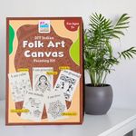 My house Teacher Folk Art for Kids Canvas Painting Kit for Kids, Printed Ancient Indian Art Canvas Mandala Art, Madhubani Art, Soma Art, Warli Art and Gond Art, Kids Mandala Colouring Books