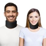 UZSUZZ Foam Neck Brace, Soft and Comfortable Foam Cervical Neck Collar for Sleeping, Adjustable Collar Neck Support Brace Women and Men (Black)