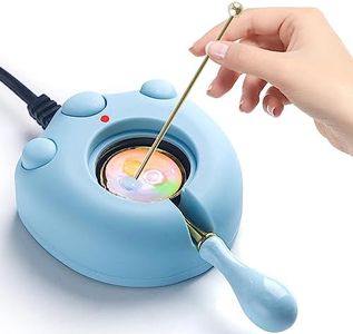 Electric Wax Seal Warmer, Blue Electric Wax Seal Melter for Melting Wax Seal Beads Wax Seal Sticks with Wax Spoon Wax Stirring to Do Wax Seals (Blue)