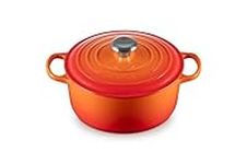 Le Creuset Signature Enamelled Cast Iron Round Casserole Dish With Lid, 24 cm, 4.2 Litre, Volcanic, 21177240902430