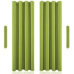 John Aird Eyelet Thermal Energy Saving Blackout Curtains Inc Tie Backs (Lime, 117cm Width x 137cm Drop (46"x 54")