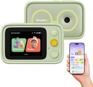 Dr.LOOK AI Learning Camera for Kids, STEM Learning Toy, Snap & Learn Camera with AI Object Recognition, Voice Interactive Chat, Creative Art, 5 Languages, Low-Blue Light Screen, 4G & WiFi(Green)