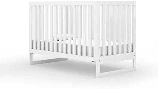 dadada Baby’s 3-in-1 Austin Convertible Crib - Newborn Essentials Baby Bed Fits Standard Crib Mattress - Adjustable Bed Base - White