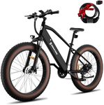 Electric Bike for Adult 1400W Peak, 48V 720WH Removable Battery, 72 Miles 28 MPH, 26" Fat Tire Adult Electric Bicycles with Hydraulic Suspension, 7-Speed Gears UL Commuter Mountain E Bike for Men