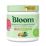 Bloom Nutrition Super Greens Powder Smoothie & Juice Mix - Probiotics for Digestive Health & Bloating Relief for Women, Digestive Enzymes with Spirulina & Chlorella for Gut Health (Strawberry Kiwi)