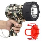 BUYSIGHT Rechargeable Spotlight Flashlight,1000,000 lumens Hand held Spotlight Waterproof Flashlight Hunting Lamp with red Filter (Camouflage Green)