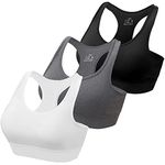 haibibee Sports Bras for Women, Wireless Workout Bras with Removable Padded, Yoga Bras Support for Fitness