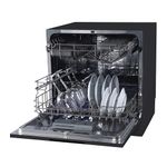 Cookology CTTD8 Mini Counter Top Dishwasher in Black - Compact & Portable - Tabletop Small Appliance - 8 Settings - 8 Wash Cycles - ECO Friendly Mode