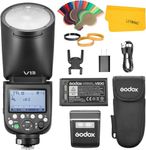 GODOX V1 Pro V1Pro-O Round Head Camera Flash for Olympus Panasonic, TTL 2.4G Wireless HSS 1/8000s, Detachable Sub Flash, 2980mAh Li-ion Battery, Support Type-C Charge, 10 Levels LED Modeling Lamp