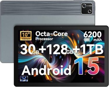2026 Latest Tablet,10.1" Android 15 Tablet with Octa-core Processor 30GB RAM 128GB ROM HD IPS Touchscreen, Wi-Fi 6, BT 5.4, Dual Camera, Android Tablets