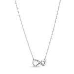 Pandora Passions Infinity sterling silver collier with clear cubic zirconia, 50