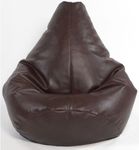 X-L Highback Gaming Beanbag Faux Leather BROWN Bean Bag Chair