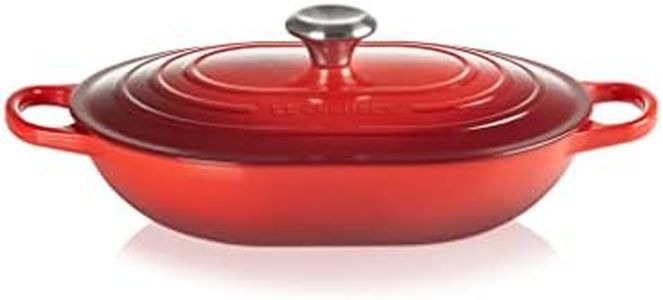 Le Creuset Cocotte rectangulaire en Fonte émaillée Signature avec poignée d'assistance, 31x cm, 3,4 litres, Cerise, 21112310602430