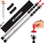 AVOFOREST Tent Poles, Telescoping Tarp Poles, Adjustable Camping Tent Poles for Tarp with Lightning Protection Cap Awning Poles Set for Canopy Porch Sun Sails Awning, 88-265cm (Silver)