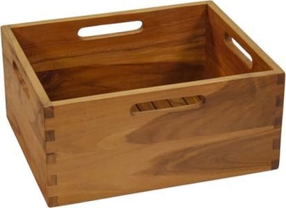 10" Spa Large Teak Storage Bin
