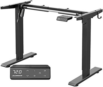 MAIDeSITe Height Adjustable Electric Standing Desk Frame Two-Stage with Heavy Duty Steel Stand up Desk Computer Desk with Automatic Memory Smart Pannel (Black)