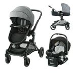 Graco Modes Nest Travel System, 3-in-1 Baby Stroller and Car Seat Combo with SnugRide SnugLock 35 Elite Infant Car Seat, Rear-Facing from 1.8-16 kg (4-35 lb), Nico