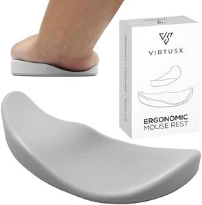 Virtusx Ergonomic Wrist Rest for Mouse, Right-Handed Gliding and Sliding Palm Wrist Support Pad, Carpal Tunnel and Pain Relief, Desk Accessories for Office Work, Gaming, Coding