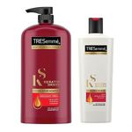 TRESemme Keratin Smooth Shampoo 1 L & Conditioner 335 ml, With Keratin & Argan Oil for Straight, Shiny Hair - Nourishes Dry Hair & Controls Frizz, For Men & Women