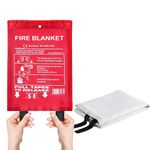 BMLIMITED BML Fire Blanket 1m x 1m, Large Soft Case, Quick Unfolding with Loops, Safety Fire Blanket for Home Kitchen Caravan Car (1)