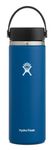 Hydro Flask Water Bottle - Stainless Steel & Vacuum Insulated - Wide Mouth 2.0 with Leak Proof Flex Cap - 20 oz, Cobalt