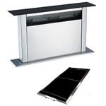 Cookology Downdraft Cooker Hood, Built-into Island Worktop Extractor Fan & Recirculating Carbon Filter (60cm, Stainless Steel)