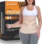 Mommora 3 IN1 Postpartum Belt After Delivery/C -Section Belt Postpartum After Delivery/Maternity Abdominal Belt after Delivery Colour - Beige,One Size