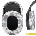 Geekria QuickFit Replacement Ear Pads for Skullcandy Crusher Wireless Crusher Evo Crusher ANC Hesh 3 Venue Headphones Ear Cushions, Headset Earpads, Ear Cups Cover Repair Parts (Camo)