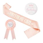 Birthday Girl Sash for Girls Brooch for Birthday Pins Button Tinplate Birthday Badge Pin Birthday Party Decoration for Women Birthday Party Dress Up