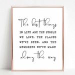 The Best Things In Life Wall Art In