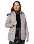 Amazon Brand - Symbol Women's Quilted Jacket (SYMAW20JK007_Lt. Grey_L)