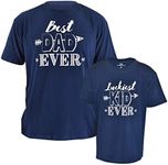 Unique Baby Happy Fathers Day Luckiest Kid Ever Shirt (2t, Blue)