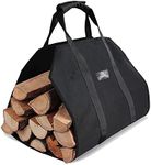 HipierFx Large Log Carrier Bag for Outdoor Camping Trip Carrier with Handles Heavy Duty Wood Portable Firewood Storage Bag (Black)