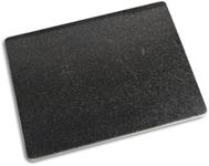 Soulscrafts Natural Black Granite Cutting Board for Kitchen, Black Stone Pastry Borad 16x12x0.5 Inch, with Non-Slip Feet, for Serving, Baking, and Tempering Chocolate.