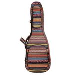 MUSIC FIRST Original Design 0.6" (15mm) Thick Padded Country Style Baritone Ukulele Case, Ukulele Bag (30"~31")