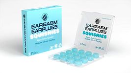 Eargasm Squishies - Blue Moldable Multipurpose Noise Reduction Noise Cancelling Waterproof Airtight Ear-Plugs for Sleeping, Snoring, Working, Studying, Swimming and More - Storage Case Included