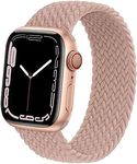 iXTRA Lace Braided Solo Loop Compatible With Apple Watch Band 38 40 41 42mm 44 45 46 49mm for Men Women, Stretchy Nylon Elastic Sport Wristband for iWatch Series Ultra1/2 SE 1/2 10 9 8 7 6 5 4 3 2 1