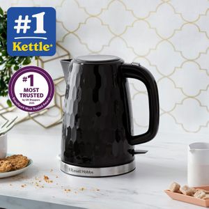 Russell Hobbs Honeycomb 1.7L Electric Kettle – Fast Boil, Black