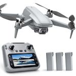 GPS Drone with Camera 4K, RC Quadcopter with 4.5" HD Screen Controller, 3 Batteries for 90 Min Flight, 1000m Range, Brushless Motor, Auto Return, Auto Follow, Foldable Under 249g, Gift for Beginners