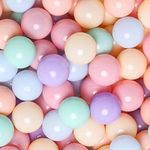 GOGOSO Balls Pit Balls for Toddlers Kids Girls Boys Plastic Playballs Playhouse, Baby Pool, Fun Centers, Phthalate Free BPA Free,2.2inch,100pcs(Macaron)