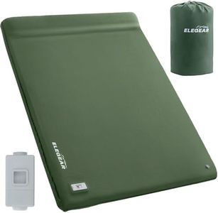 Elegear CumbreX™ Self Inflating Sleeping Pad, Built-in Electric Pump 3.15" Ultra-Thick Memory Foam Camping Mattress Pad with Pillow Double Sleeping Pad for Camping R-Value 9.5 Foam Camp Pad - Queen