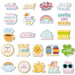 MALLMALL6 22Pcs Spanish Inspirational Fridge Magnets Decor Accessories Motivational Gift for Teens Adults, Español Positive Quote Refrigerator Magnets for Kitchen Office Locker Whiteboard Mailbox Door