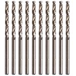 LudoPam 9/64 Inch Cobalt Drill Bit Set, M35 HSS Twist Jobber Length for Hardened Metal, Stainless Steel, Cast Iron, Pack of 10