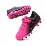 Boys Football Boots Shoes Kids Girls FG/AG Soccer Athletics Training Sport Running Shoes Profession Competition Teenager Indoor Outdoor Cleats Sneakers for Unisex Pink EU34 Convert 2UK