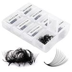 Lash Extension FADLASH 20D Premade Fans Eyelash Extensions 600pcs Pre Made Fans Lash Extensions Premade Lash Fans Volume Lash Extensions D Curl Eyelash Extension Premade Fans (20D-0.07D-14-20mm)