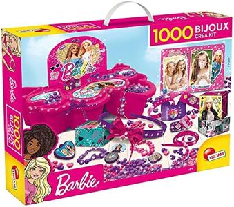 Liscianigiochi Barbie 1000 Bijoux Lisciani Kit de perles-Jeu creatif pour les filles a partir de 4 ans, 76901