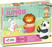 Chalk and Chuckles A Day in The Jungle, Animal Bingo Game for Kids, Ages 4-8 Years Old, Social Emotional Learning Toy for Boys, Girls 5 yr, 6 yr, 7 yr