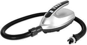 SereneLife Electric Paddle Board Pump – Portable 16 PSI Dual-Stage Air Compressor for Lightning-Fast Inflation, Auto-Off, LCD Display & 12V Car Connector – for SUPs, Boats & Inflatables